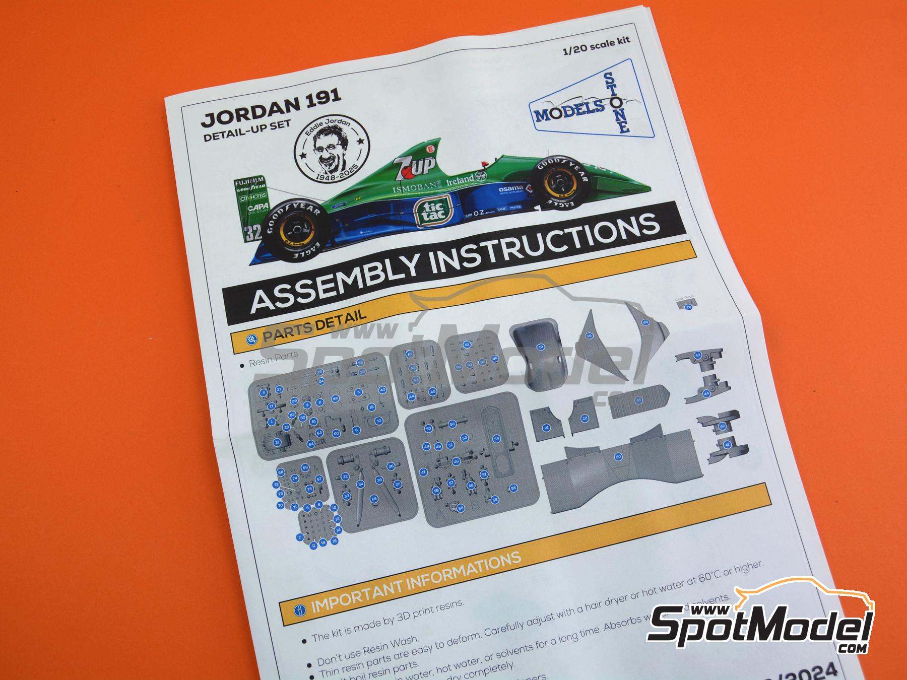 [WAVE] 1/24 JORDAN FORD 191 レジンキット Amazon.com: - Formula 1 car 1/24 Compatible with Jordan 191